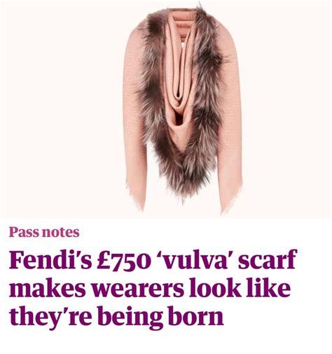 fendi vulva|This scarf looks like a vagina, which is fine, I guess .